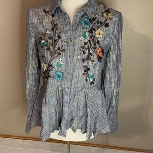 Anthropologie HD in Paris button up shirt XS